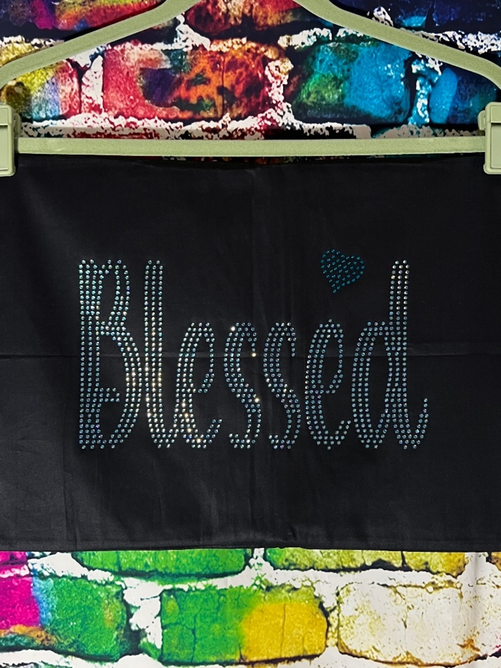 Blessed Rhinestone Throw Pillow Cover [35R]